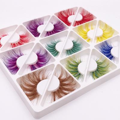 China 25-30 Times Colors Eyelashes Colored Mink Eyelashes Masquerade Eyelash for sale