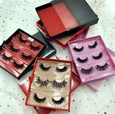 China high quality 8d delicate lashes real fur hand made false eyelashes with packing boxes for sale