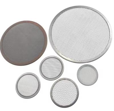 China Industry Filter Sieve Customized Disc Circle Mesh Filter Plastic Round Mesh Screen Extruder Stainless Steel Wire Mesh Filter for sale