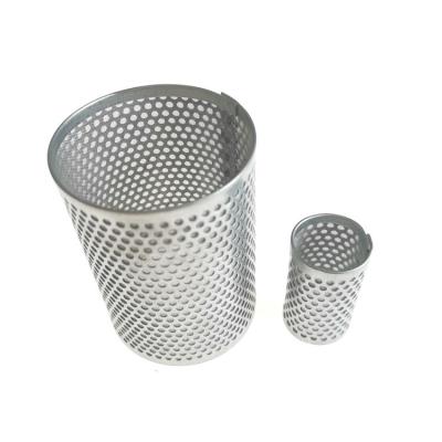 China Durable 304 stainless steel mesh round perforated cylinder filter mesh tube for sale