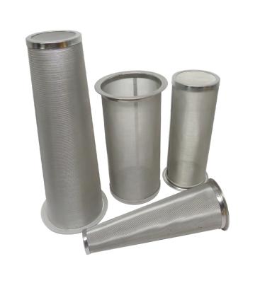 China Reusable and washable 25 60 75 micron fine mesh stainless steel mesh tube cylinders mesh filter for water oil filter for sale