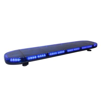 China PC Lense & Aluminum Base Military Trucks Emergency Top Mounted Blue Warning Light Bar For Security Vehicles for sale