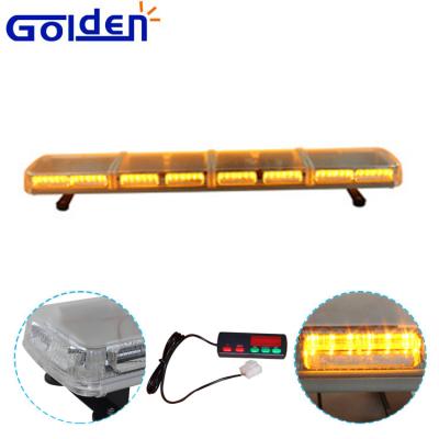 China Polycarbonate And Aluminum High Quality Led Warning Strobe 12V Flash Amber Clear Ambulance Lightbar Without Speaker for sale