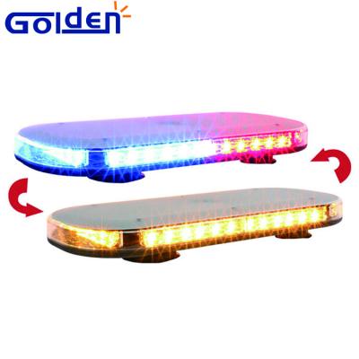 China PC Dome And Car Aluminum Low Roof Led Dual Color Police Mini Bar Light for sale