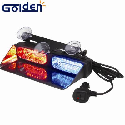 China PC Lens And Aluminum Atmospheric Windshield DASH Police Emergency Mount Interior Strobe Led Dash Light With Suction Cup Tube for sale