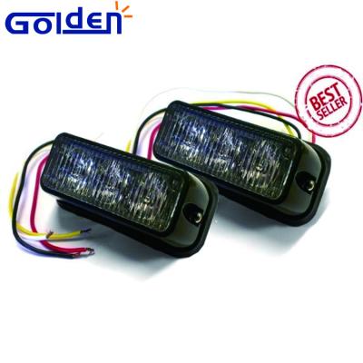 China PC Lens and Aluminum Mount Emergency Grill 3W Warning Strobe Led Flashing Light 12V for sale