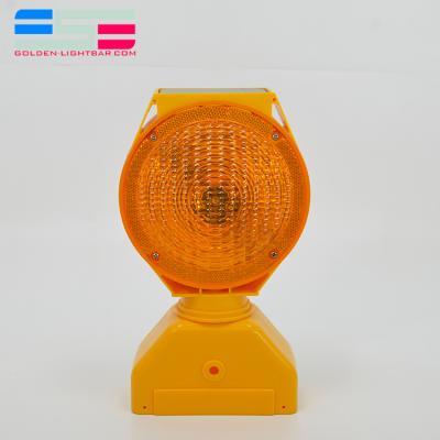 China PC Construction Barricade Led Traffic Cone Signal Road Safety Solar Flashing Warning Light for sale