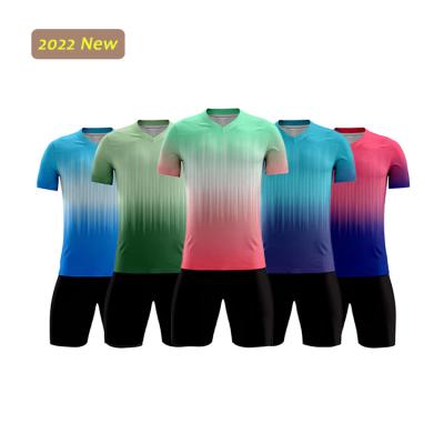 China 22/23 Wholesale football uniform kits soccer jerseys set soccer jersey set soccer uniforms comfortable Quick-drying and soft breathable OEM jersey for sale