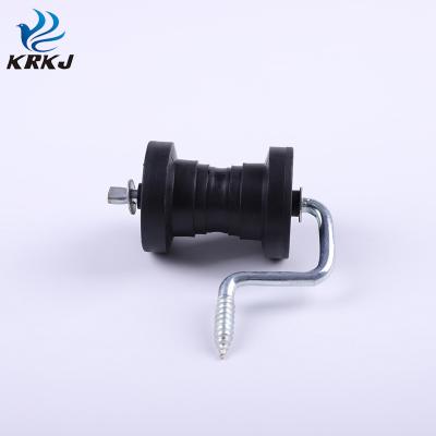 China Farms Easy Entry Tying Rotating Rope Corner Post Insulator With Screw For Agriculture for sale