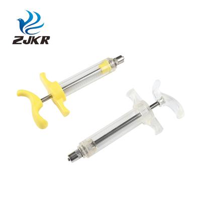 China TPX High Accuracy Continuous Veterinary Plastic Steel Syringe Without Graduation for sale