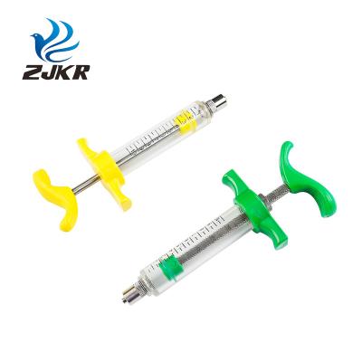 China KD310 animal plastic steel syringe with luer lock adapter for sale