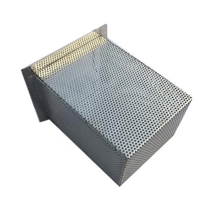 China Excellent Performance Heavy Duty Vintage Filtration Industrial Perforated Steel Plant Machine Shop Parts Stackable Basket With Drop Handles for sale