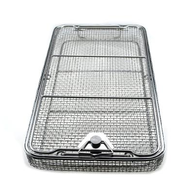 China Anti - Corrosion Crimped Stainless Steel Wire Mesh Disinfection Baskets for sale