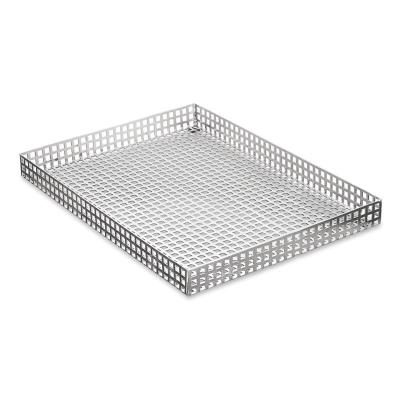 China Stainless Steel Metal Stocked Mesh Perforated Roll Flat Baguette Jelly Dehydrating Baking Drying Tray For Foods for sale