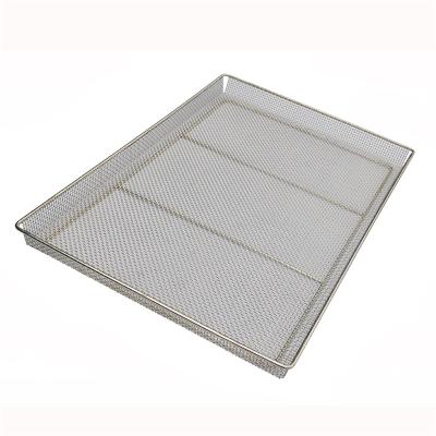 China Eco Friendly Food Grade 304 Stainless Steel Wire Mesh Tray for sale