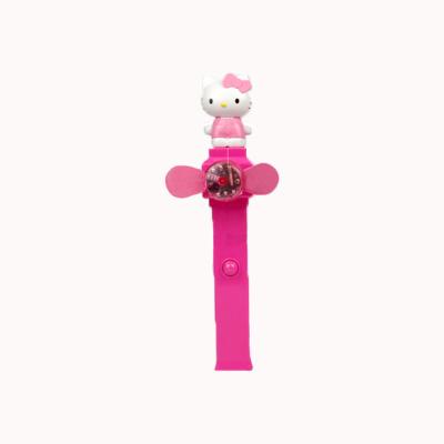 China Cartoon Toys Hello Kitty Handheld Fan Glow Toy Sanrio Kid Candy Toy (Candy Battery Included) for sale