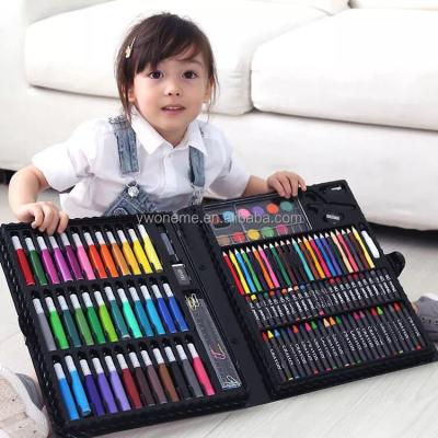 China High Dropship grade for the artist hobbist. In Dropshipping Running Arts Drawing Set 150Pcs Kids Colors Painting Pencil Pastel Blue Pink Gift Painting ART Coloring Pencil De Set for sale