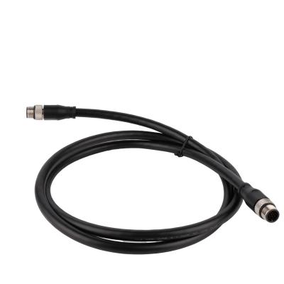 China Car pin A code waterproof circular M12 3pin 4 industrial connector with 2m shielded cable for sale