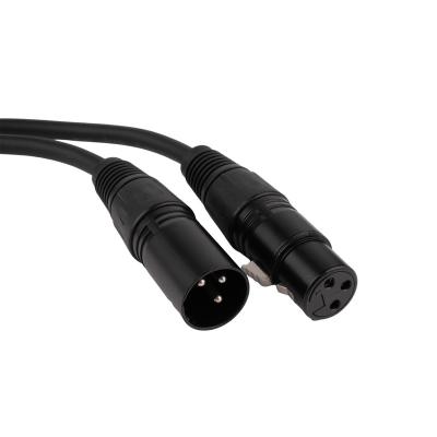 China Car Audio Black Color High Grade Low Noise Speaker Male To Female XLR Microphone Extension Cable for sale