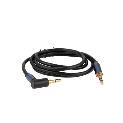 China Right Angle Car Cheap Price Nice Quality With Types 3.5mm Male End To 3 Male End AUX Audio Cable. for sale