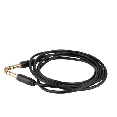 China Car 6.35mm Male To Male Audio Interconnect Cable Adapter Gold Plated Connect for sale