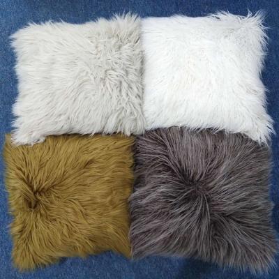 China Best Selling OEM New Products Logo Sofa Cushion Wholesale Custom Faux Fur Back Cushion Plush Pile Pillow Cushion for sale