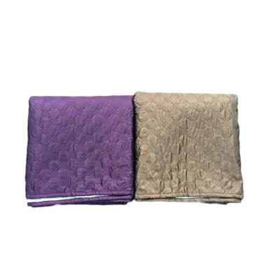 China Plain OEM Support Items Ultrasonic Satin Bedspread for sale