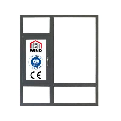 China Modern Wood Grain Europe Arch Design Doors Casement Windows Aluminum Tempered Glass Sliding Awning Aluminum Window Windows for sale