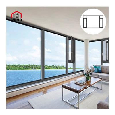 China Europe Modern Design Narrow Arch Frame Tilt And Turn Aluminum Swing Doors And Windows Aluminum Sliding Window With Grill Casement for sale