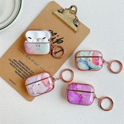 China On sale AirPods pro 2022 Hot Plating Marble TPU Silicone Earphone Case For Airpods 3 Wireless Earphone Protective Accessories for airpods for sale