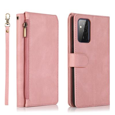 China Designer Shockproof Superior Women Skin Feel Wallet Color Phone Leather Case For Samsung A Series for sale