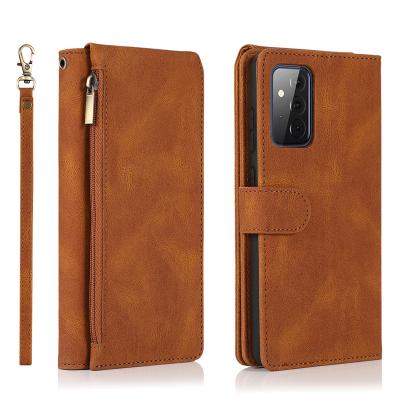 China Phone Credit Card Pocket Zipper Shockproof Design Flip Cover For Samsung Wallet Phone Case for sale