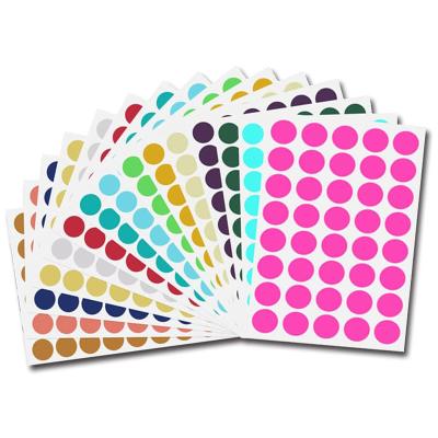 China Wholesale Round Circle Waterproof Dots Self Adhesive Labels Color-Coded Stickers with Lowest Price for sale