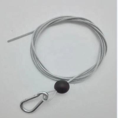 China Fitness Equipment Gym Transparent Flexible Sports Accessory PVC Coated Steel Cable With Ball for sale