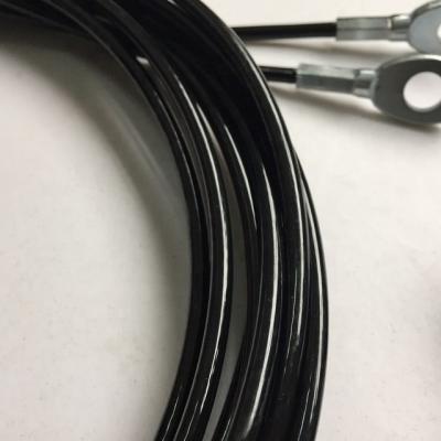 China Rope 2.0mm 7*7 Galvanized Steel Black PU Coated To 4.0mm Gym Cable for sale