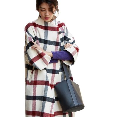 China Yolife 2021 New Women's Loose Cashmere Coat Plaid Wool Coat Shawl Coat Waterproof Warm Women's Cashmere Coat for sale