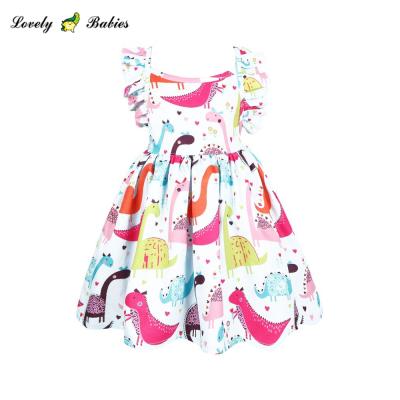 China 2019 Summer Wholesale Baby Girls Breathable Manufacturer Dresses Colorful Printing Mommy and Me Clothing for sale