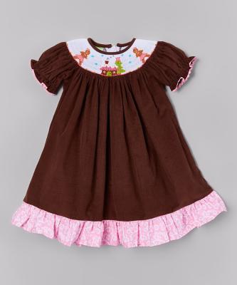 China Latest fashion girl dress washable boutique dresses wholesale kids smocked dresses for sale