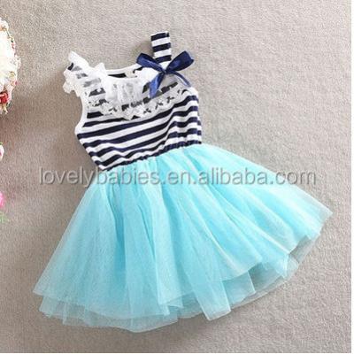 China Breathable Korean Clothes For Kids , Royal Blue And White Wedding BRIDESMAID Dresses for sale