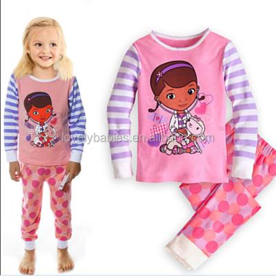 China Frozen Spandex / Cotton Pajamas Kids Clothes Sets 2014 Summer Girls Pajamas for sale