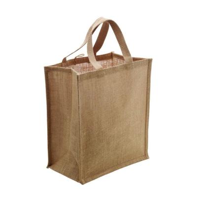 China Wholesale Cheap Handled Jute Single Handle Packaging Jute Bamboo Bag for sale