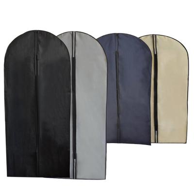 China Simple Non-woven cloth clothes dust cover hanging type family suit coat down jacket clothes hanging bag dust cover wholesale for sale