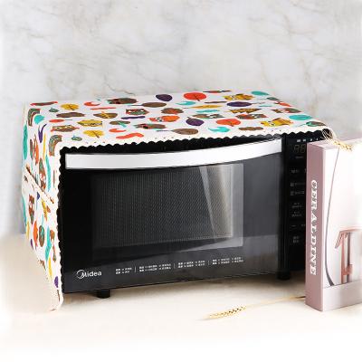 China Europe and Household dust-proof cloth microwave oven dust cover cotton linen printed towel oven cover cover factory wholesale for sale