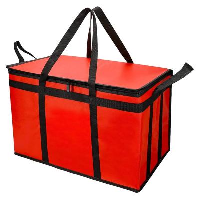 China Waterproof Custom Insulated Grocery Bag For Catering Uber Eats Bag Pizza Food Red Delivery Carry Bag for sale