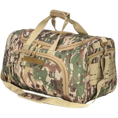 China Army Carry On Bag Fitness Workout Anti Theft Bag With Shoes Compartment Fleece Weekend Tactical Overnight Bag for sale