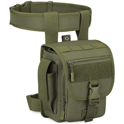 China Waterproof Tactical Thigh Pouch With Drawstring Pouch Para Correr Ciclismo Caza Multiple Function Military Leg Bag for sale