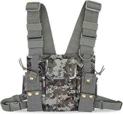 China Waterproof Chest Harness Bag Pocket Package Radio Holster For Two Way Radio For Walkie Talkie Harness Two Way Radio Bag for sale