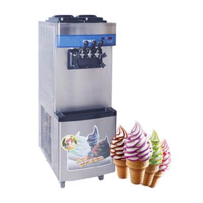 China Snack Factory Best Selling 3 Flavor Cone Italian Stainless Steel Gelato Ice Cream Maker Automatic Commercial Home Soft Serve Ice Cream Machine for sale