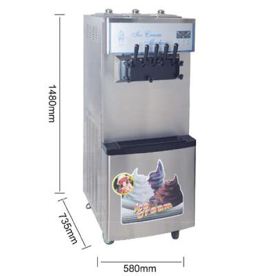 China Snack Factory Greatone 5 Flavors CE Rohs ETL Serve Ice Cream Machine/Ice Cream Maker/Mixed Soft Ice Cream Machine for sale