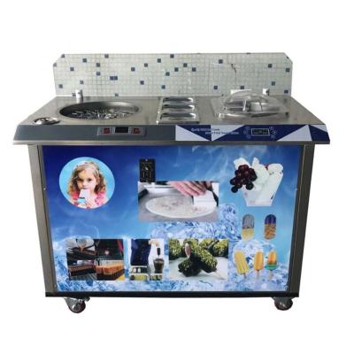 China American high-level snack food factory countertop frying ice cream pan frying ice cream machine for sale